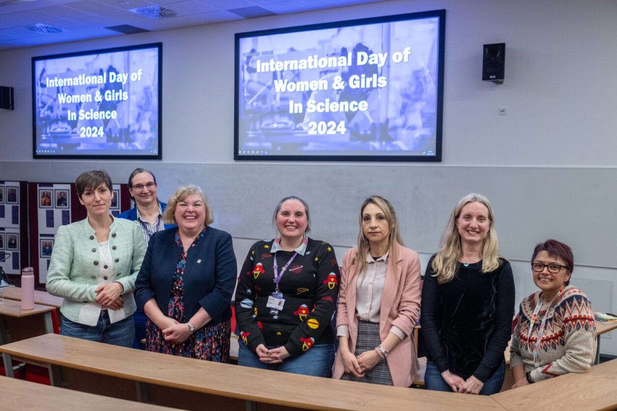 Staff attending an event for International Day of Women and Girls in Science